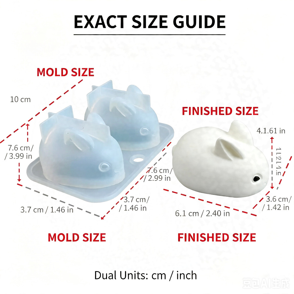 3D Mini Rabbit Silicone Mold F - Candle Making Tutorial review and price