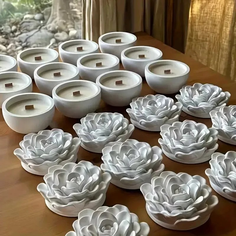 top quality 3d rose flower can - Candle Making Jars With Lids review and price